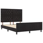Cadre de lit vidaXL Noir 140x190 cm Velours