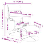 vidaXL Fauteuil inclinable de massage avec repose-pied gris similicuir