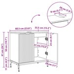 vidaXL Meuble de Lavabo de Salle de Bain avec stockage Chêne marron