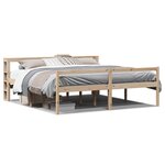 vidaXL Lit pour personne âgée et tête de lit 200x200cm bois pin massif