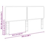 vidaXL Tête de lit Chêne noir 200 cm Bois d'ingénierie