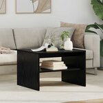 vidaXL Table basse Chêne noir 60 x 50 x 40 cm Bois d'ingénierie