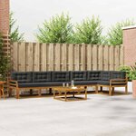 vidaXL Ensemble de canapés d'extérieur 7 Pièces Naturel et Anthracite