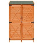 vidaXL Abri de jardin Marron 106 x 56 x 176 5 cm Bois de Sapin Massif