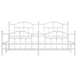 vidaXL Cadre de lit métal avec tête de lit/pied de lit blanc 200x200cm