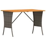 vidaXL Table de jardin avec dessus en bois d'acacia gris 105x75x72 cm