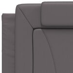 vidaXL Coussin de tête de lit gris 80 cm similicuir