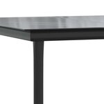 vidaXL Ensemble à manger de jardin coussins 7Pièces noir poly rotin verre
