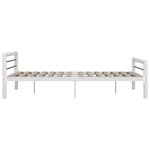 vidaXL Cadre de lit sans matelas blanc et noir métal 180x200 cm