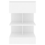 vidaXL Tables de chevet 2 Pièces Blanc 40x35x65 cm Aggloméré