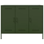 vidaXL Buffet vert olive 100 5x39x79 cm acier laminé à froid