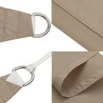 vidaXL Voile de parasol tissu oxford carré 3 6x3 6 m taupe