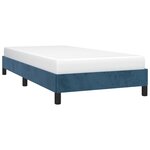 vidaXL Cadre de lit sans matelas bleu foncé 90x190 cm velours