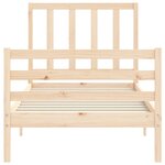 vidaXL Cadre de lit sans matelas 90x200 cm bois de pin massif