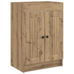 vidaXL Armoire sous évier de salle de bain Chêne artisanal