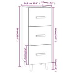 vidaXL Buffet Chêne marron 34 5x34x90 cm Bois d'ingénierie