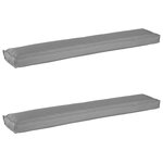 vidaXL Coussins de Palette pour Banc 2 Pièces Gris 200x40x8 cm Tissu Oxford