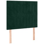 vidaXL Tête de lit Vert foncé 100x5x118/128 cm Velours