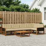 vidaXL Ensemble de canapés d'extérieur 6 Pièces Naturel et Beige