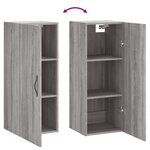 vidaXL Armoire murale sonoma gris 34 5x34x90 cm bois d'ingénierie
