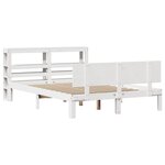 vidaXL Cadre de lit avec tête de lit blanc 150x200 cm bois pin massif