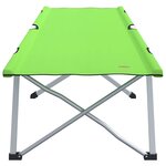 vidaXL Lit de camping pliant 2 Pièces Vert foncé 62 x 194 x 42 cm