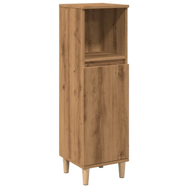 vidaXL Armoire de salle de bain chêne artisanal 30x30x100 cm