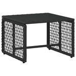 vidaXL Ensemble de meubles d'extérieur 5 Pièces Noir et Blanc