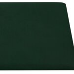 vidaXL Tête de lit murale 12 Pièces Vert foncé Velours