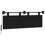 vidaXL Tête de lit suspendue Noir Velours