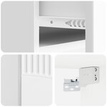 vidaXL Cabinet de chevet mural 2 Pièces Blanc brillant 49 x 34 5 x 20 cm