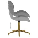 vidaXL Chaise pivotante de salle à manger Gris foncé Velours