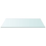 vidaXL Dessus de table Transparent 50x100 cm Verre trempé