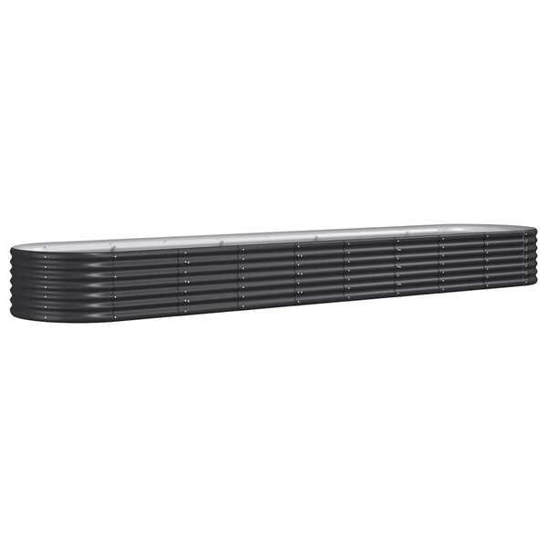 vidaXL Lit surélevé de jardin Acier galvanisé Anthracite