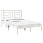vidaXL Cadre de lit sans matelas blanc 120x190 cm bois massif