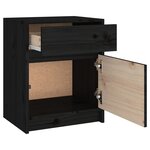 vidaXL Tables de chevet 2 Pièces Noir 40x31x50 cm Bois de pin massif
