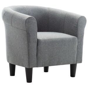 vidaXL Fauteuil Gris foncé Tissu