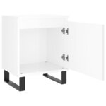 vidaXL Tables de chevet 2Pièces blanc brillant 40x30x50cm bois ingénierie