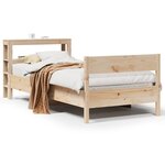 vidaXL Cadre de lit sans matelas 90x190 cm bois de pin massif