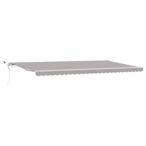 Store rétractable automatique vidaXL avec LED Gris clair 600x350 cm