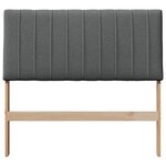 vidaXL Tête de lit capitonnée Gris foncé 100 cm Pin massif
