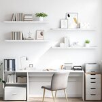 vidaXL Étagère Murale 4 Pièces Marbre blanc 120 x 23 5 x 4 cm