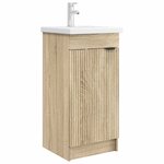 vidaXL Meuble de salle de bain avec évier Chêne Sonoma