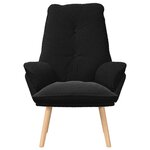 vidaXL Fauteuil relaxant Noir 69 x 74 x 93 cm tissu