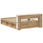 vidaXL Cadre de lit avec rangement Chêne artisanal 150 x 200 cm