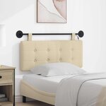 vidaXL Tête de lit suspendue Avec lumière LED Crème Tissu