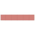 vidaXL Panneaux muraux 12 Pièces Rose 90x15 cm Velours 1 62 m²