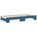 vidaXL Lit de jour avec lit gigogne et matelas bleu 90x200 cm velours