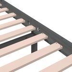 vidaXL Cadre de lit sans matelas bois massif gris 200x200 cm