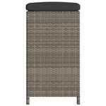 vidaXL Tabourets de bar jardin coussins lot de 2 gris résine tressée